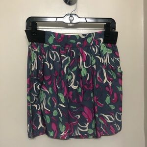 Nordstrom Silk Floral Printed Skirt